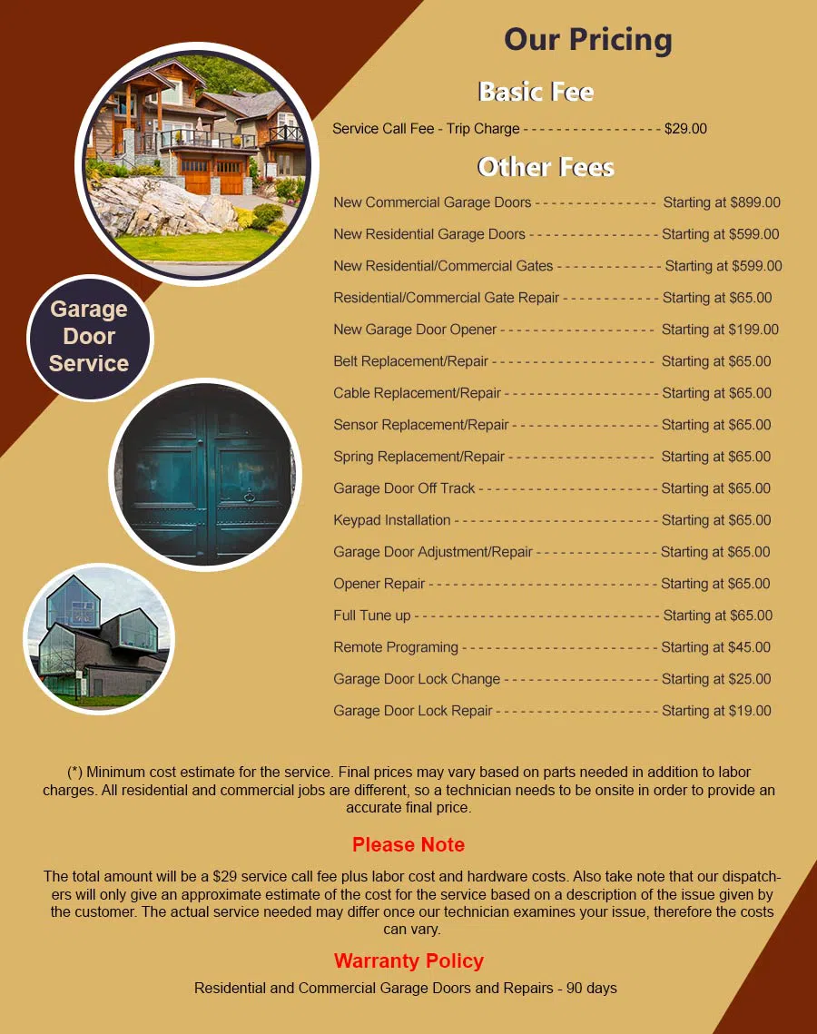 5 Star Garage Doors Columbia, MD 410-352-4045 - pricelist6